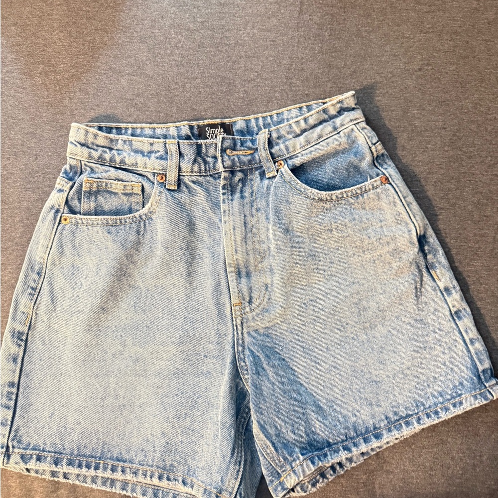 Simple Society Blue Denim Women's Jean Shorts